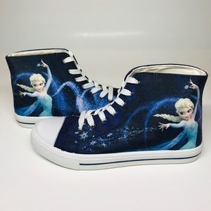 DISNEY FROZEN ELSA HIGH TOPS. WOMANS 6.0